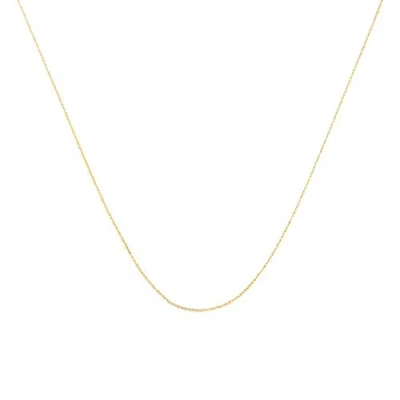 Haus Of Brilliance 10k Gold 1/2 Mm Slender & Dainty Fine Rope Chain Necklace In Gold