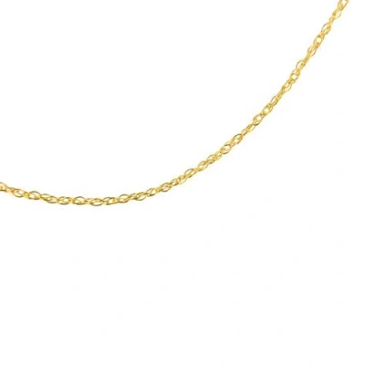 Haus Of Brilliance 10k Gold 1/2 Mm Slender & Dainty Fine Rope Chain Necklace In Gold