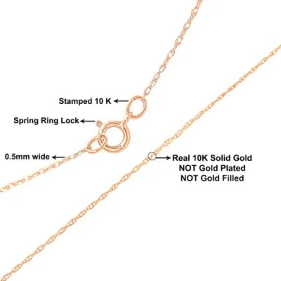 Haus Of Brilliance 10k Gold 1/2 Mm Slender & Dainty Fine Rope Chain Necklace In Gold