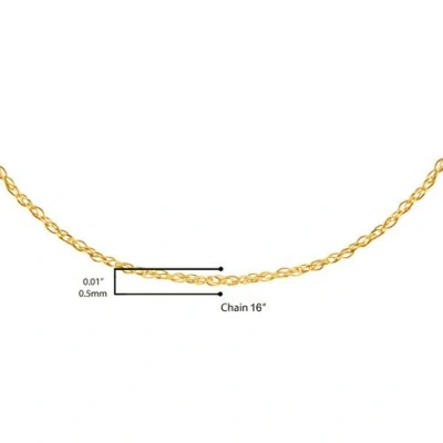 Haus Of Brilliance 10k Gold 1/2 Mm Slender & Dainty Fine Rope Chain Necklace In Gold