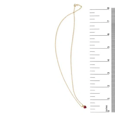 Haus Of Brilliance 14k Gold 5x5 Mm Heart Shaped Gemstone Solitaire Pendant Necklace In Gold
