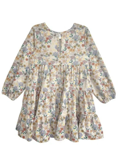 Mabel + Honey Flower Field Dress In Neutral