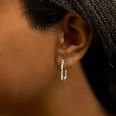 Haus Of Brilliance 14k Gold 1.0 Cttw Oval Lab Grown Diamond Hoop Earrings In Yellow