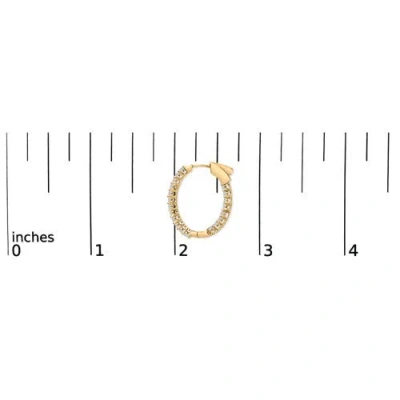 Haus Of Brilliance 14k Gold 1.0 Cttw Oval Lab Grown Diamond Hoop Earrings In Yellow