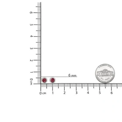 Haus Of Brilliance .925 Sterling Silver Bezel Set 3.5mm Created Gemstone Solitaire Stud Earrings In Brown