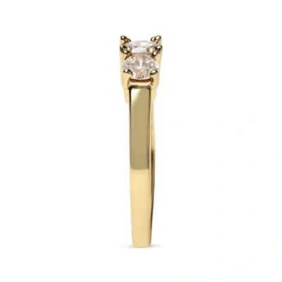 Haus Of Brilliance 10k Yellow Gold 1.00 Cttw Champagne Diamond 3-stone Band Ring In Brown