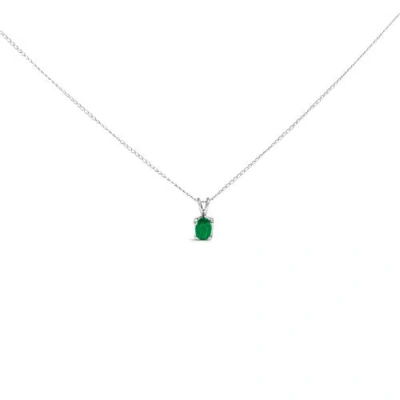 Haus Of Brilliance 14k Gold 6x4mm Oval Shaped Gemstone Solitaire Pendant Necklace In Brown