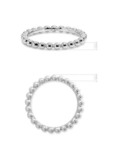 Devata Beaded Ball Ring In Silver