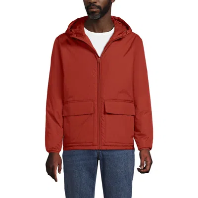 Lands' End Featherfree Insulated Hooded Jacket In Brown