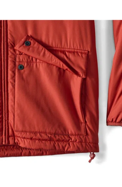 Lands' End Featherfree Insulated Hooded Jacket In Brown
