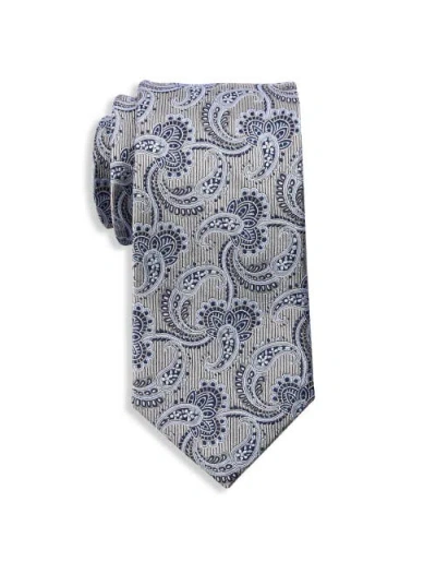 Oak Hill Premium By Dxl Big & Tall Paisley Vines Tie In Gray