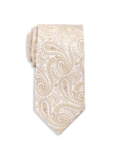 Oak Hill Premium By Dxl Big & Tall Exquisite Paisley Tie In White