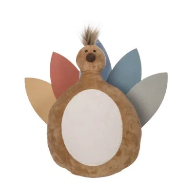 Transpac Plush Sitting Turkey Figurine Multicolored Tabletop Decoration In Multi