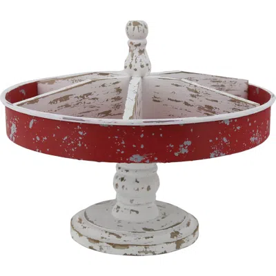 Transpac Wood Christmas Divided Tray Multicolored Holiday Decor Gift In Multi