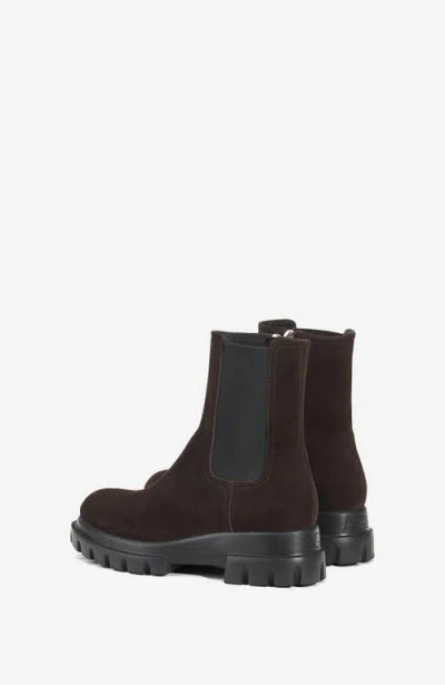 Agl Attilio Giusti Leombruni Agl Chunky Beat Water-resistant Suede Ankle Boot In Brown