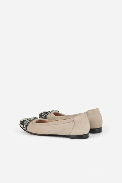Agl Attilio Giusti Leombruni Agl Monika Cap Toe Ballet Flat In Neutral