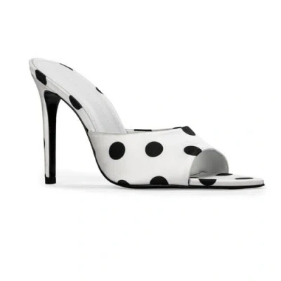 Black Suede Studio Bella 100 Mule In White