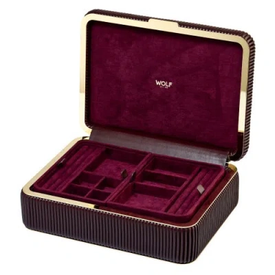 Wolf Bella Medium Jewelry Box In Burgundy