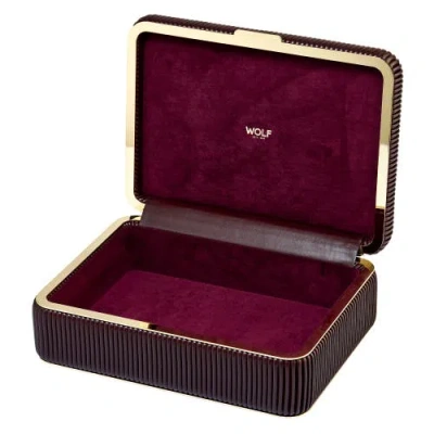 Wolf Bella Medium Jewelry Box In Burgundy