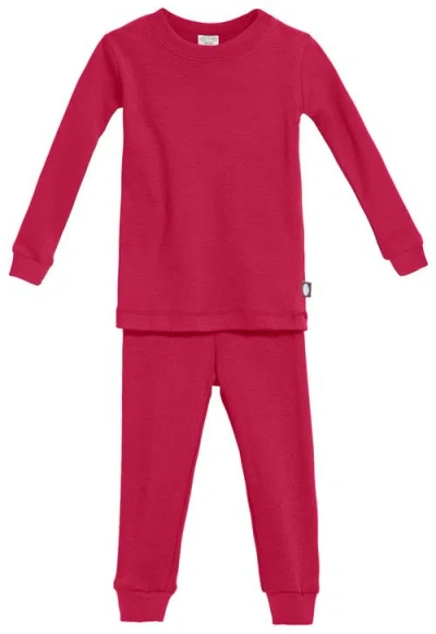 City Threads Usa-made Boys And Girls Soft Organic Cotton Pajama Set In Red
