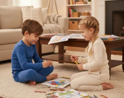 City Threads Usa-made Boys And Girls Soft Organic Cotton Pajama Set