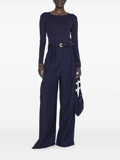 Anine Bing Sylvie Long-sleeve T-shirt In Blue