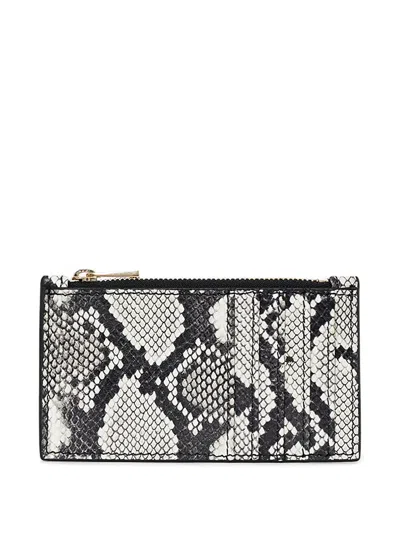 Anine Bing Lucy Python Zip Wallet In Animal Print