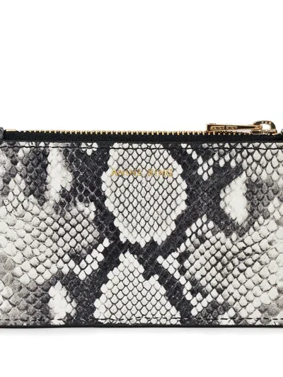 Anine Bing Lucy Python Zip Wallet In Animal Print