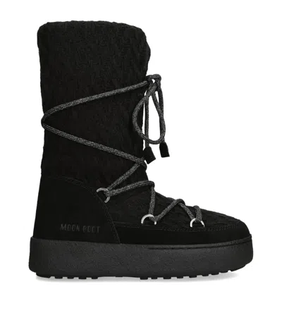 Moon Boot X Guest In Residence Ltrack Knitted Boots In Brown