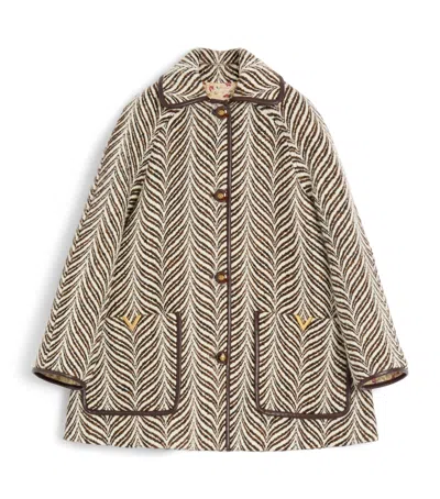 Valentino Wool-blend Coat In Brown