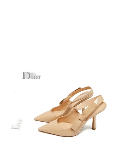 Pre-owned Dior J'a Slingback Pumps In Neutral