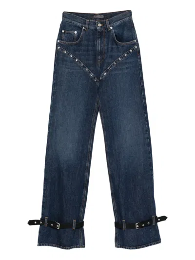 Palmatic Studio Buckle-detail Jeans In Blue