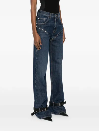 Palmatic Studio Buckle-detail Jeans In Blue