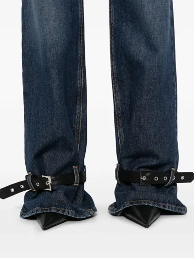Palmatic Studio Buckle-detail Jeans In Blue