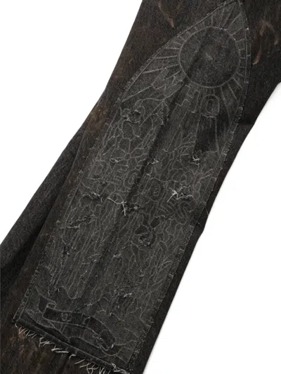 Who Decides War Appliqué Frayed Jeans In Multi