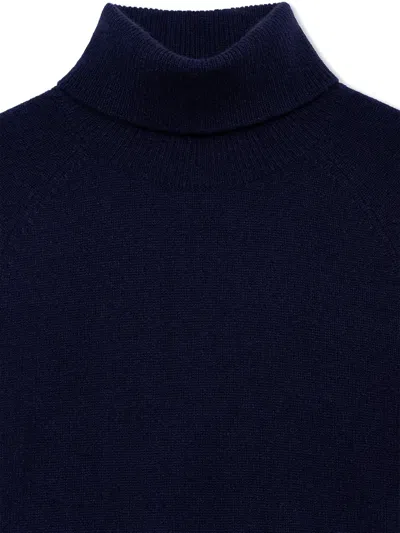 Anine Bing Jackson Turtleneck Short-sleeve Sweater In Blue