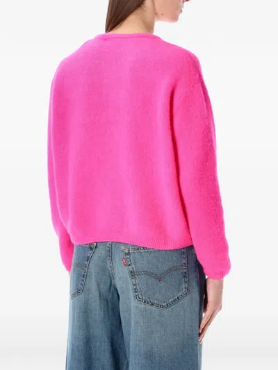 American Vintage Vitow Buttoned Cardigan In Pink