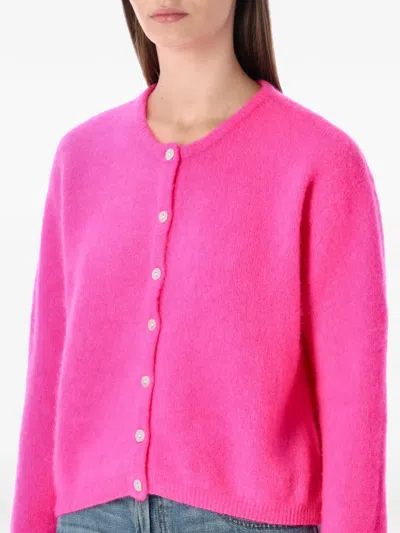 American Vintage Vitow Buttoned Cardigan In Pink