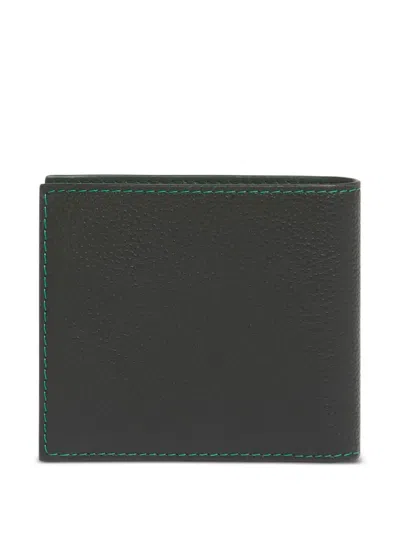 Marni Pebbled-stitched Leather Wallet In Black