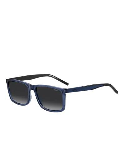 Hugo Boss Rectangle-frame Sunglasses In Blue