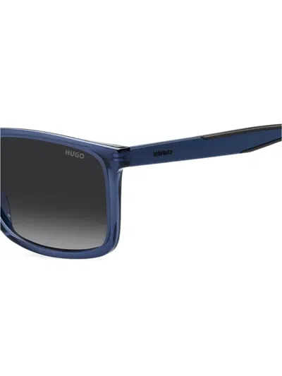 Hugo Boss Rectangle-frame Sunglasses In Blue