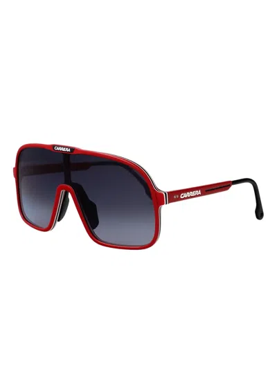Carrera Shield-frame Sunglasses In Red
