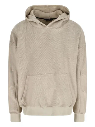 White Sand Kangaroo-pocket Sweatshirt In Neutral