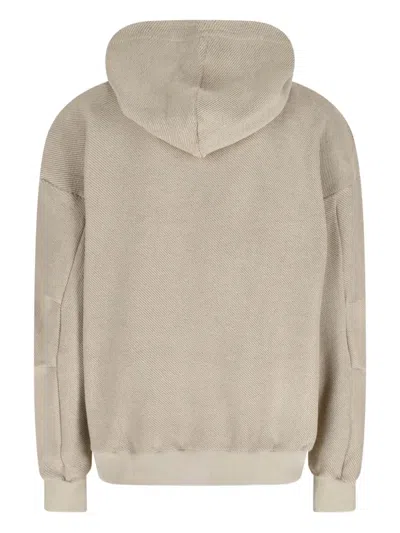 White Sand Kangaroo-pocket Sweatshirt In Neutral