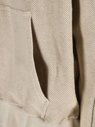 White Sand Kangaroo-pocket Sweatshirt In Neutral