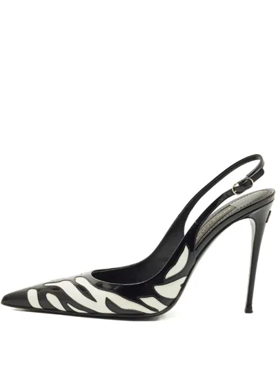 Pre-owned Dolce & Gabbana Pointed-toe Slingback Pumps In Black