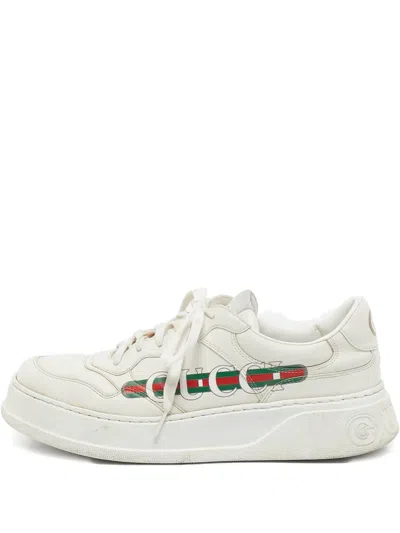 Pre-owned Gucci Chunky B Sneakers In White