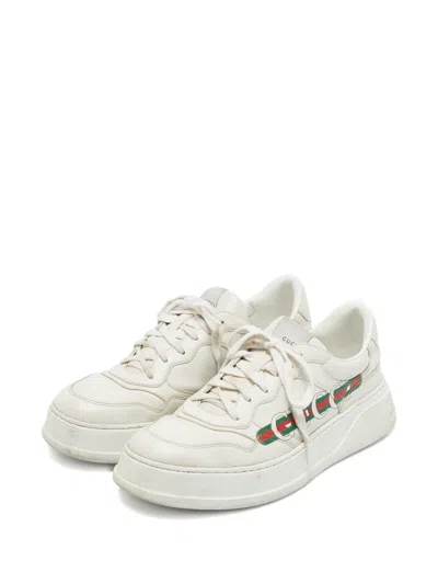 Pre-owned Gucci Chunky B Sneakers In White