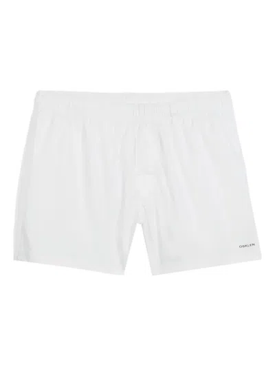 Osklen Elastic-waistband Pocket Swim Shorts In White