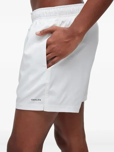 Osklen Elastic-waistband Pocket Swim Shorts In White